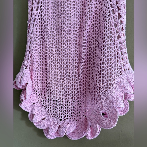 Chasing Unicorns Pink Moon Crochet Midi Skirt, Size S - Picture 8 of 16